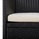 vidaXL 2 db fekete polyrattan kerti szék