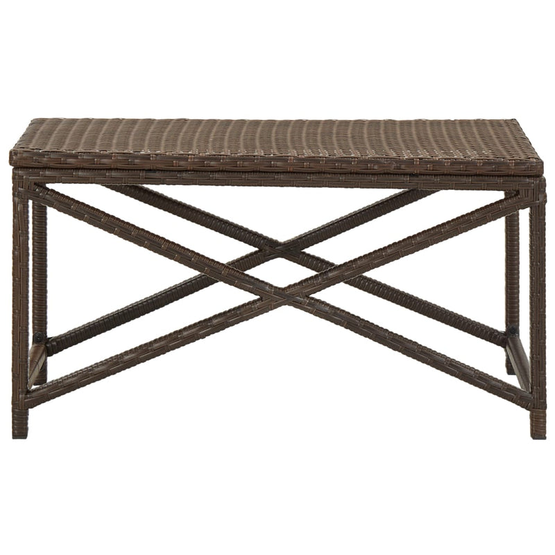 vidaXL barna polyrattan kerti pad 80 cm