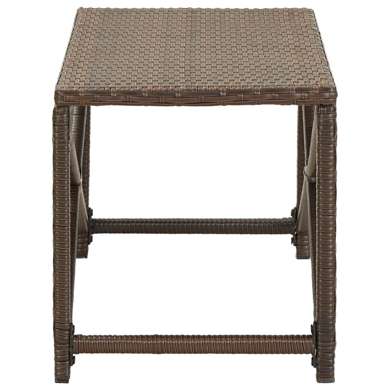 vidaXL barna polyrattan kerti pad 80 cm