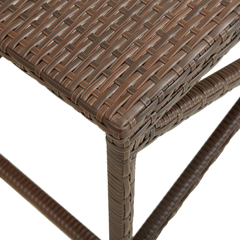 vidaXL barna polyrattan kerti pad 80 cm