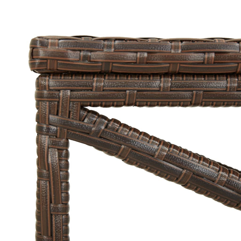 vidaXL barna polyrattan kerti pad 80 cm