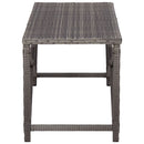 vidaXL szürke polyrattan kerti pad 120 cm