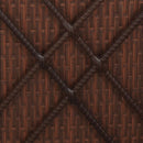 vidaXL barna polyrattan napozóágy párnával és teázóasztallal