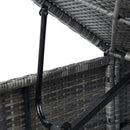 vidaXL szürke polyrattan napozóágy párnával és teázóasztallal