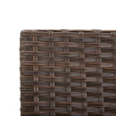 vidaXL barna polyrattan kerti pad párnákkal 176 cm