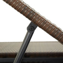 vidaXL barna kétszemélyes polyrattan napozóágy párnával