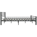 vidaXL fekete acél ágykeret 200 x 200 cm