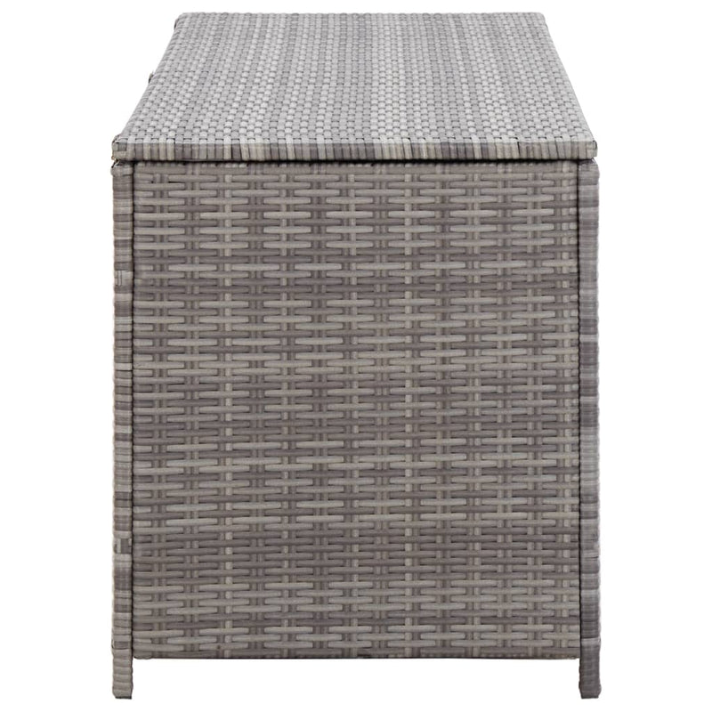vidaXL szürke polyrattan kerti tárolóláda 120 x 50 x 60 cm