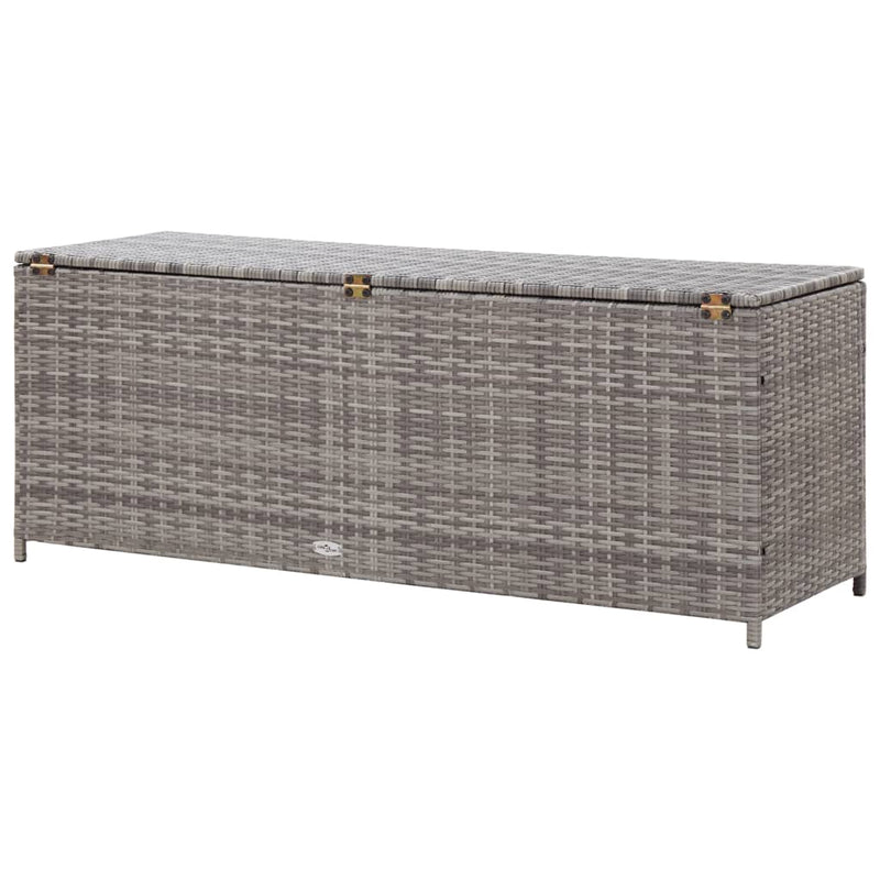 vidaXL szürke polyrattan kerti tárolóláda 120 x 50 x 60 cm