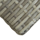 vidaXL szürke polyrattan és tömör akácfa kerti pad 120 cm