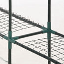 vidaXL melegház 8 polccal 143 x 143 x 195 cm