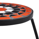 vidaXL 3 db terrakotta és fehér kerámia mozaik asztal