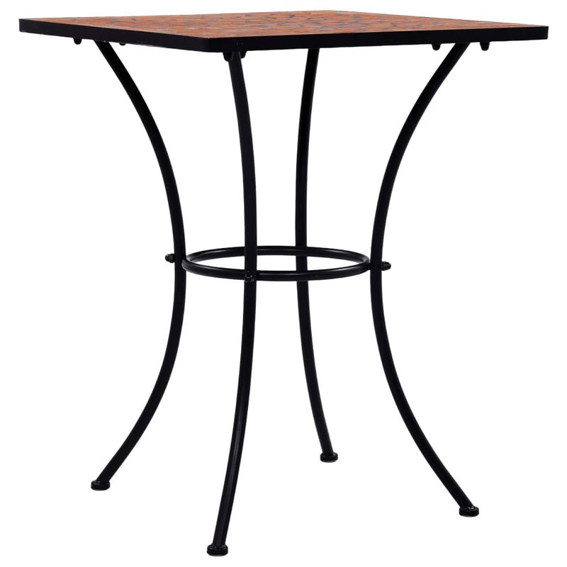 vidaXL terrakotta mozaikos bisztróasztal 60 cm