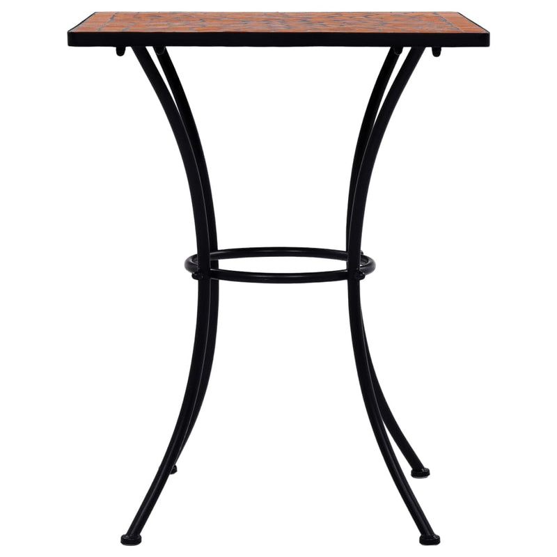 vidaXL terrakotta mozaikos bisztróasztal 60 cm