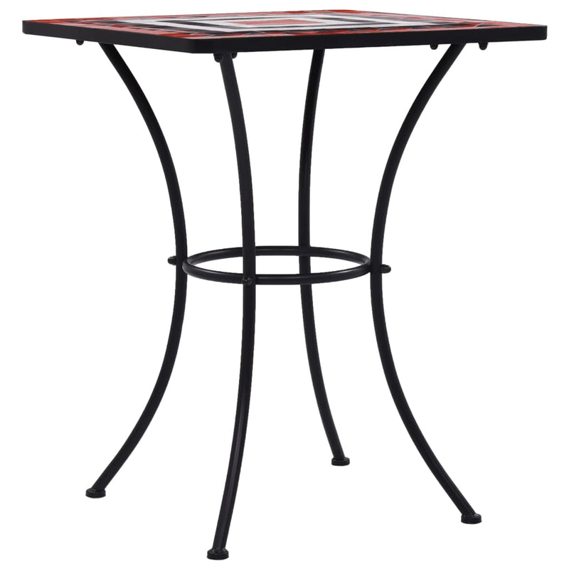 vidaXL terrakotta és fehér kerámia mozaikos bisztróasztal 60 cm