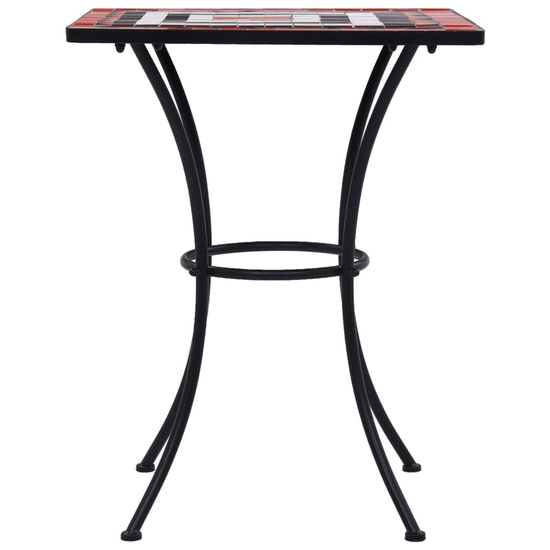 vidaXL terrakotta és fehér kerámia mozaikos bisztróasztal 60 cm