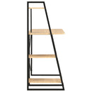 vidaXL fekete és tölgyszínű íróasztal polcrendszerrel 102x50x117 cm