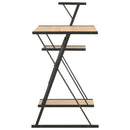 vidaXL fekete és tölgyszínű íróasztal polccal 116 x 50 x 93 cm