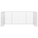 vidaXL horganyzott acél gabionfal szemeteskukákhoz 320 x 100 x 120 cm