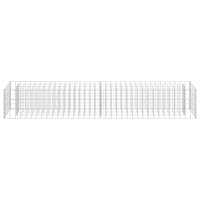 vidaXL horganyzott acél gabion magaságyás 180 x 30 x 30 cm
