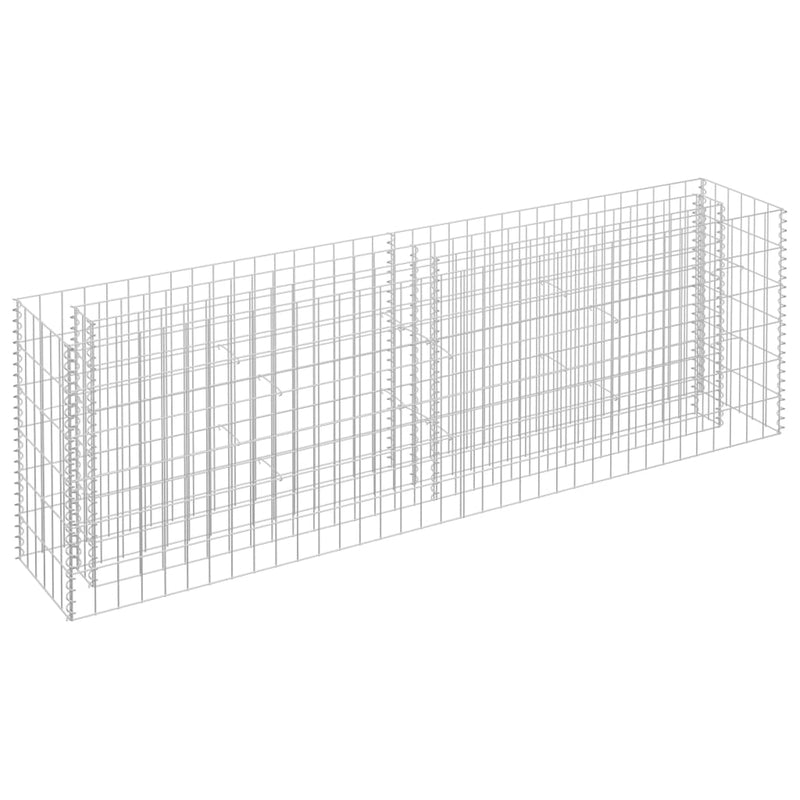 vidaXL horganyzott acél gabion magaságyás 180 x 30 x 60 cm