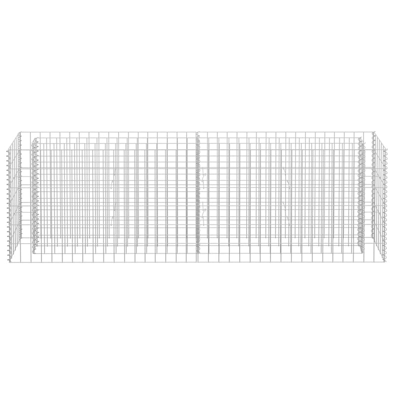 vidaXL horganyzott acél gabion magaságyás 180 x 30 x 60 cm