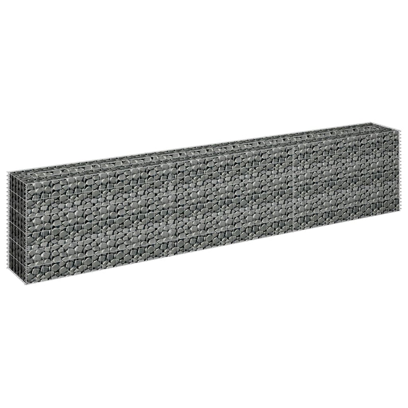 vidaXL horganyzott acél gabion magaságyás 270 x 30 x 60 cm