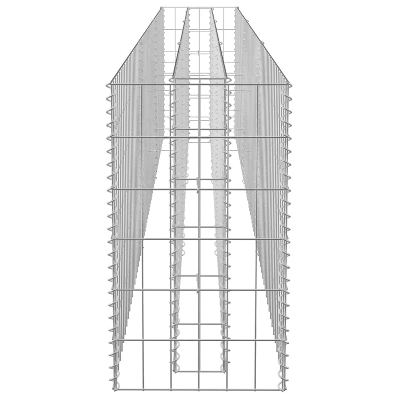 vidaXL horganyzott acél gabion magaságyás 270 x 30 x 60 cm