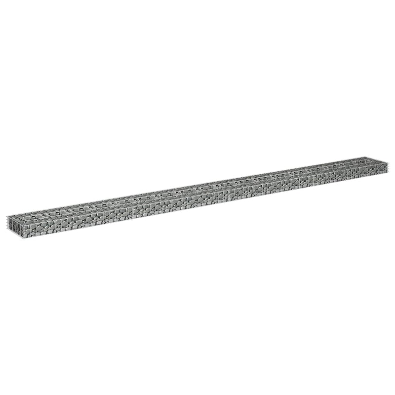 vidaXL horganyzott acél gabion magaságyás 360 x 30 x 10 cm