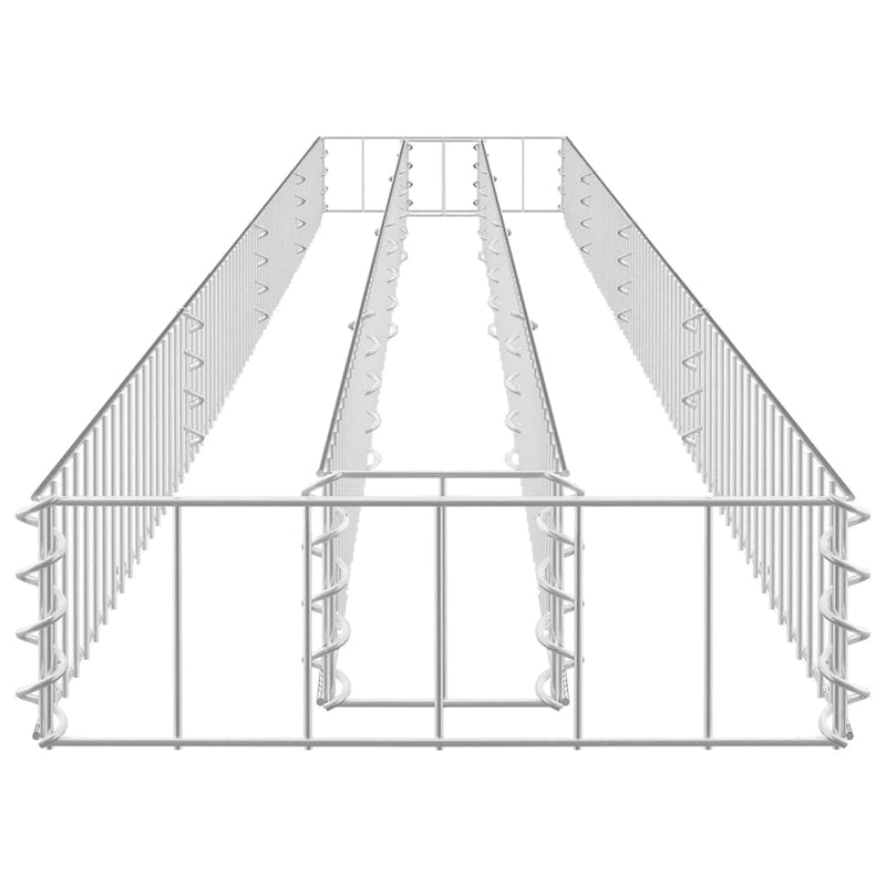 vidaXL horganyzott acél gabion magaságyás 360 x 30 x 10 cm