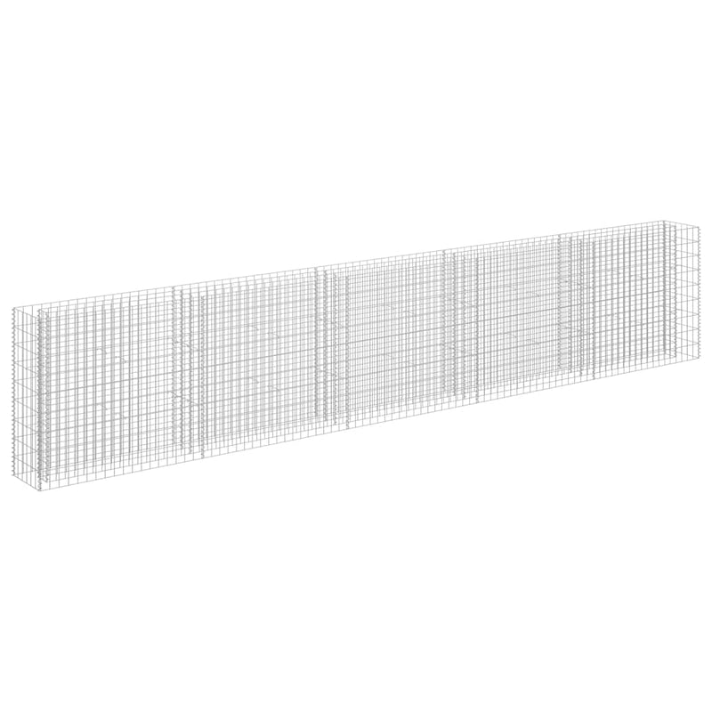 vidaXL horganyzott acél gabion magaságyás 450 x 30 x 90 cm