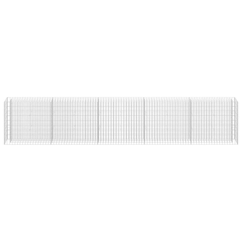 vidaXL horganyzott acél gabion magaságyás 450 x 30 x 90 cm