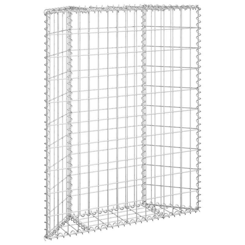 vidaXL trapéz alakú horganyzott acél gabion magaságyás 80x20x100 cm
