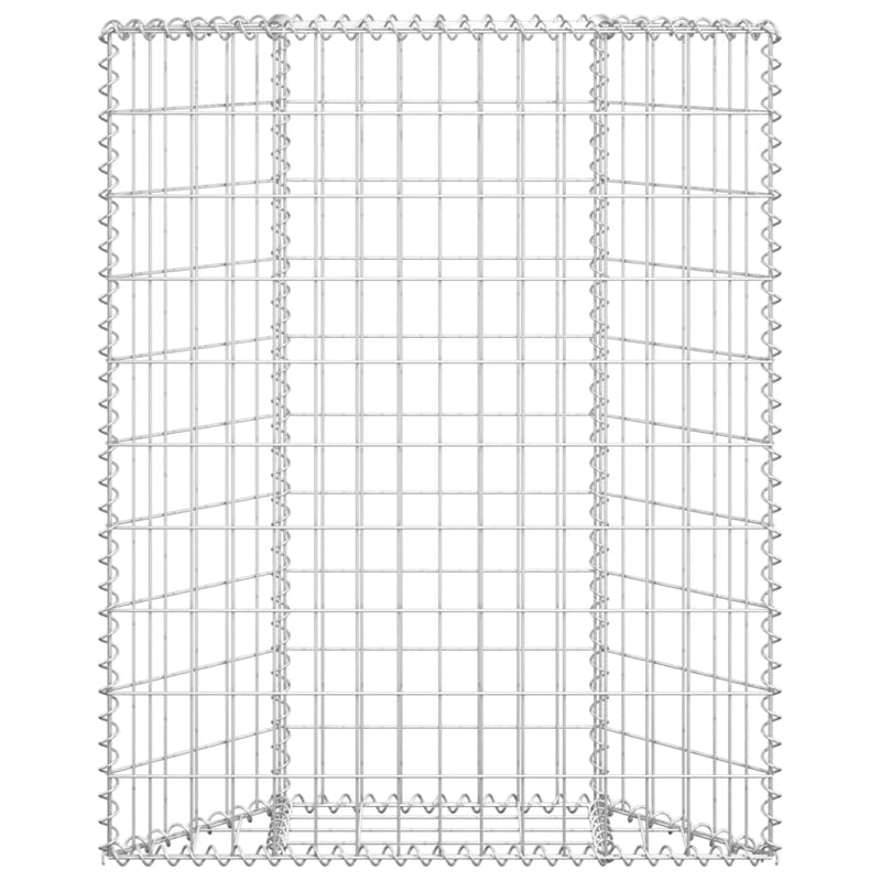 vidaXL trapéz alakú horganyzott acél gabion magaságyás 80x20x100 cm
