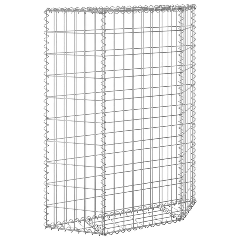 vidaXL trapéz alakú horganyzott acél gabion magaságyás 80x20x100 cm