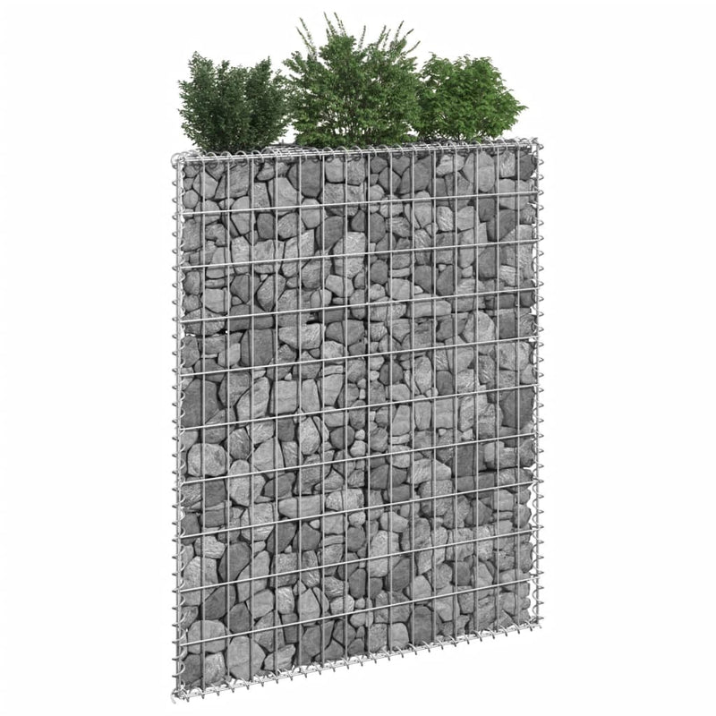 vidaXL trapéz alakú horganyzott acél gabion magaságyás 80x20x100 cm