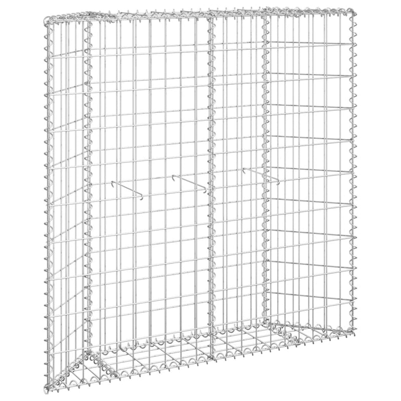 vidaXL trapéz alakú horganyzott acél gabion magaságyás 100x20x100 cm