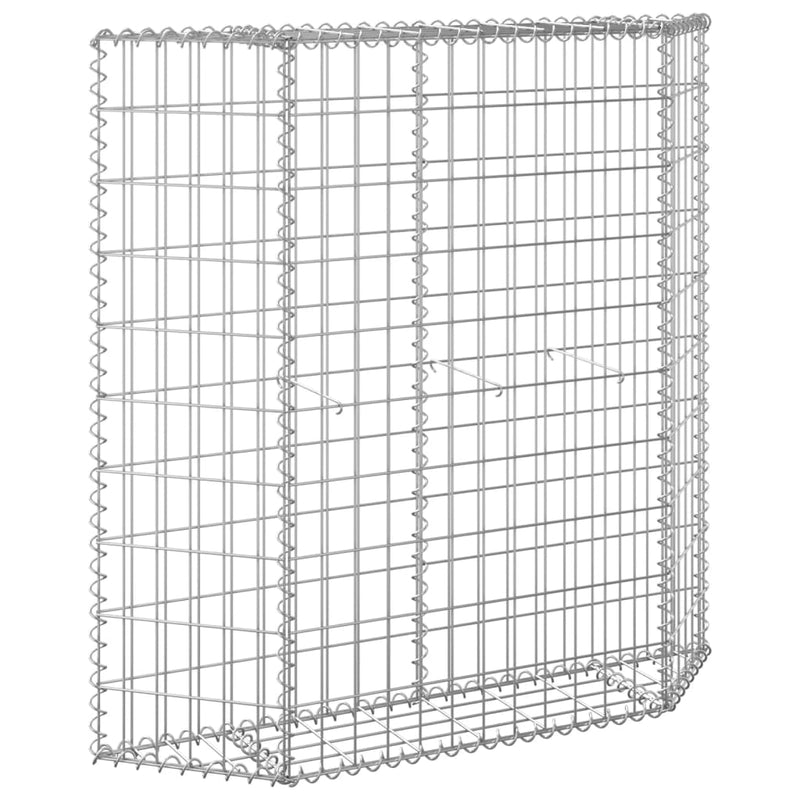 vidaXL trapéz alakú horganyzott acél gabion magaságyás 100x20x100 cm