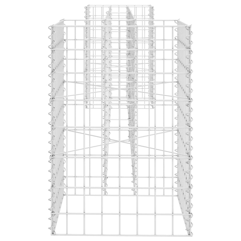 vidaXL H alakú acéldrót virágtartó gabion 260 x 40 x 60 cm