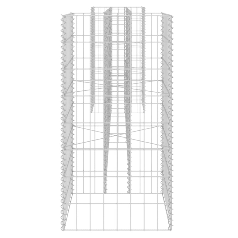 vidaXL H alakú acéldrót virágtartó gabion 260 x 40 x 80 cm