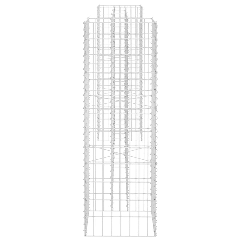 vidaXL H alakú acéldrót virágtartó gabion 260 x 40 x 120 cm