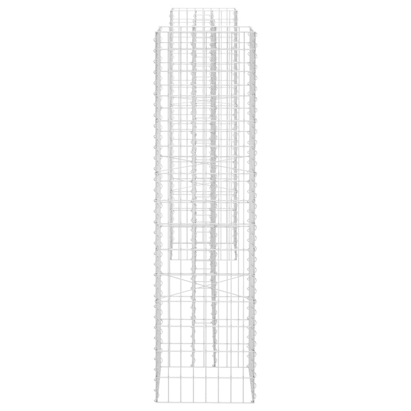 vidaXL H alakú acéldrót virágtartó gabion 260 x 40 x 150 cm