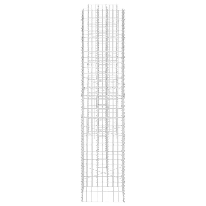 vidaXL H alakú acéldrót virágtartó gabion 260 x 40 x 180 cm