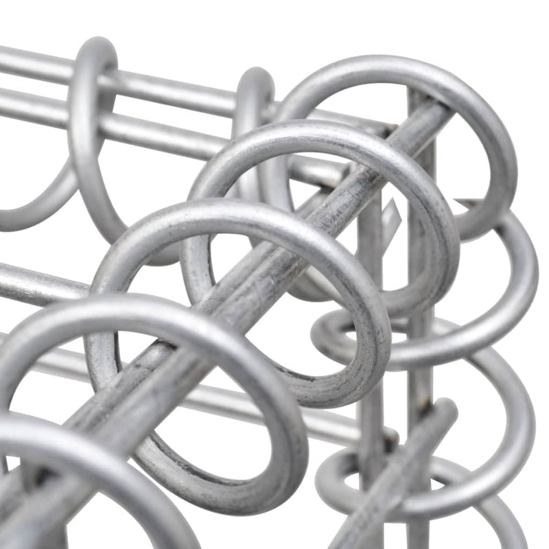 vidaXL H alakú acéldrót virágtartó gabion 260 x 40 x 180 cm