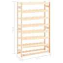 vidaXL fenyőfa bortartó állvány 56 palackhoz