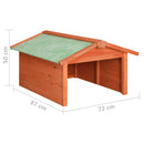 vidaXL tömör fenyőfa robotfűnyíró-tároló 72 x 87 x 50 cm