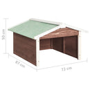 vidaXL mokka és fehér színű fenyőfa robotfűnyíró-tároló 72x87x50 cm