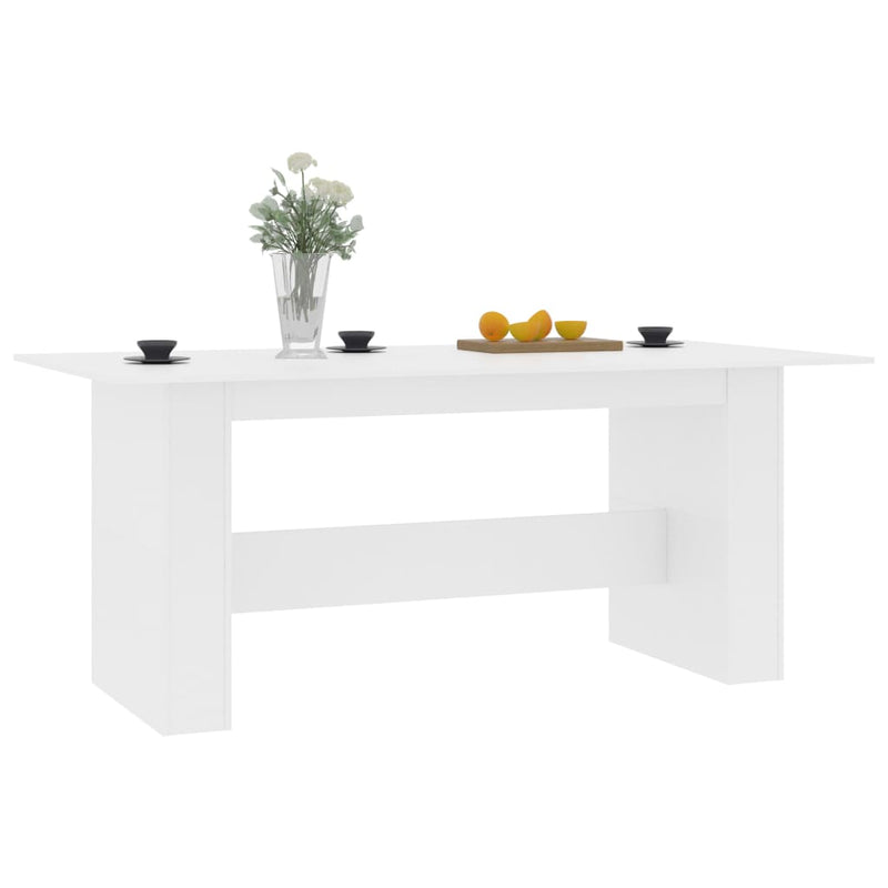 vidaXL fehér szerelt fa étkezőasztal 180 x 90 x 76 cm