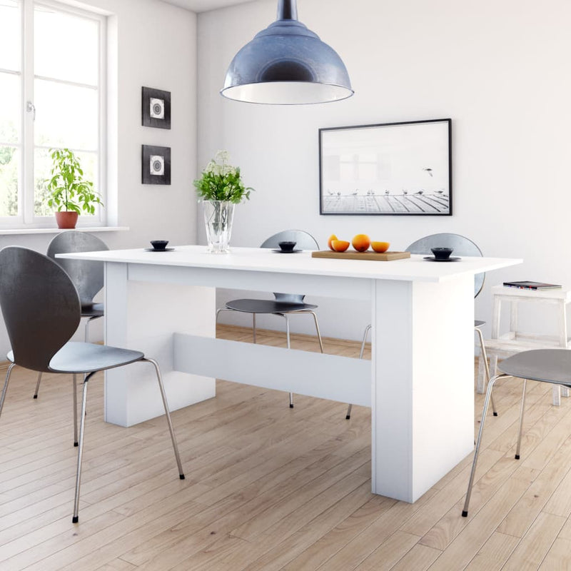 vidaXL fehér szerelt fa étkezőasztal 180 x 90 x 76 cm