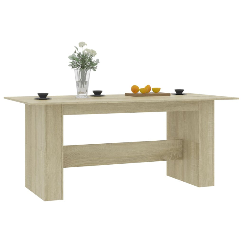 vidaXL sonoma tölgy színű szerelt fa étkezőasztal 180 x 90 x 76 cm